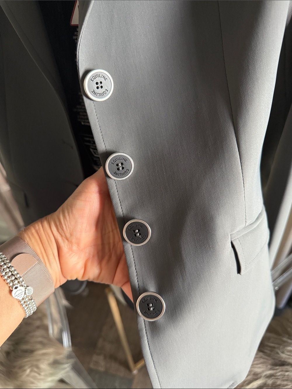 EQUILINE Italia Women’s Gray Show Blazer - Tailored Sport Coat PRICE FIRM - Picture 9 of 12